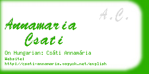 annamaria csati business card